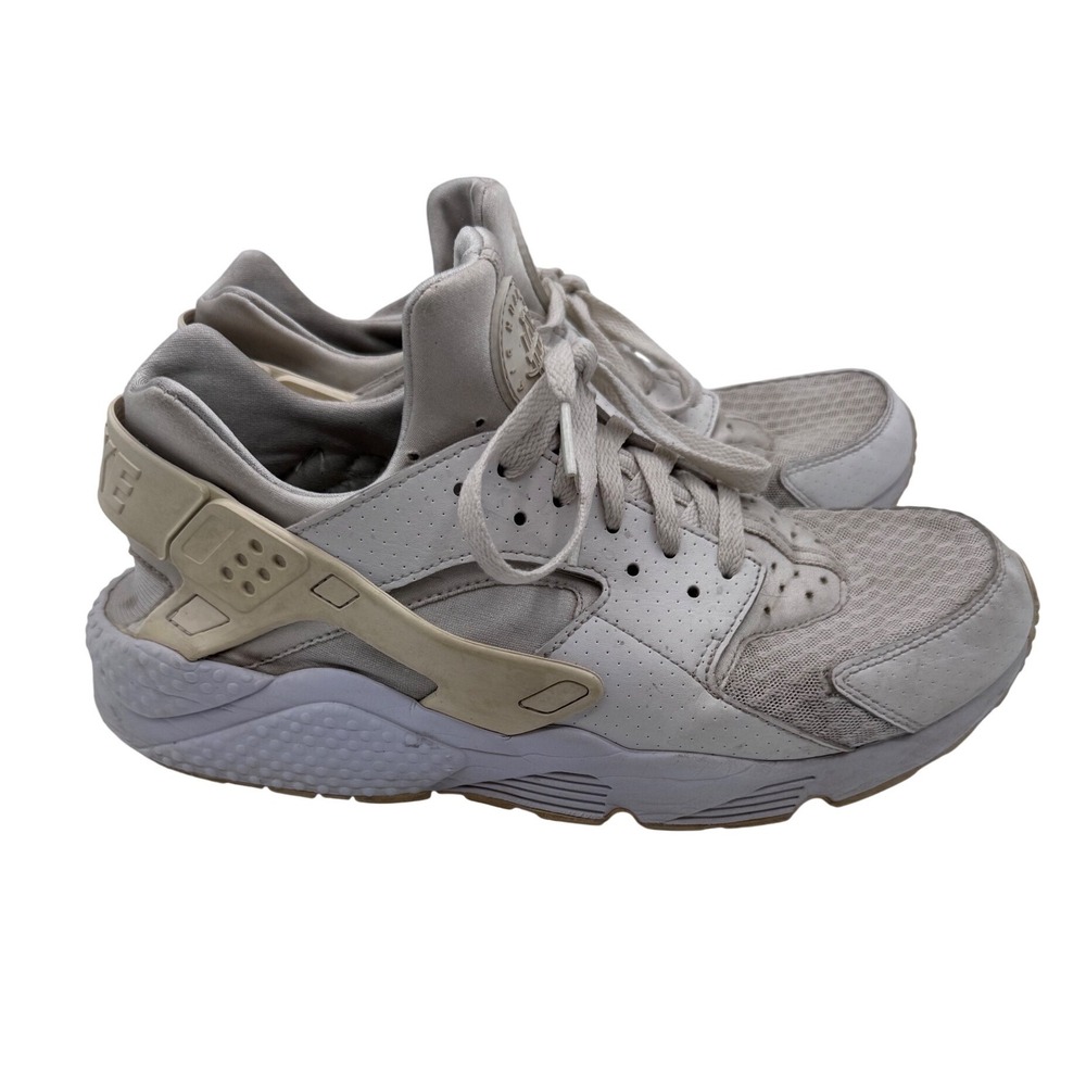 Nike Air Huarache Men's 12 Triple White Running Sneakers Athletic Shoes